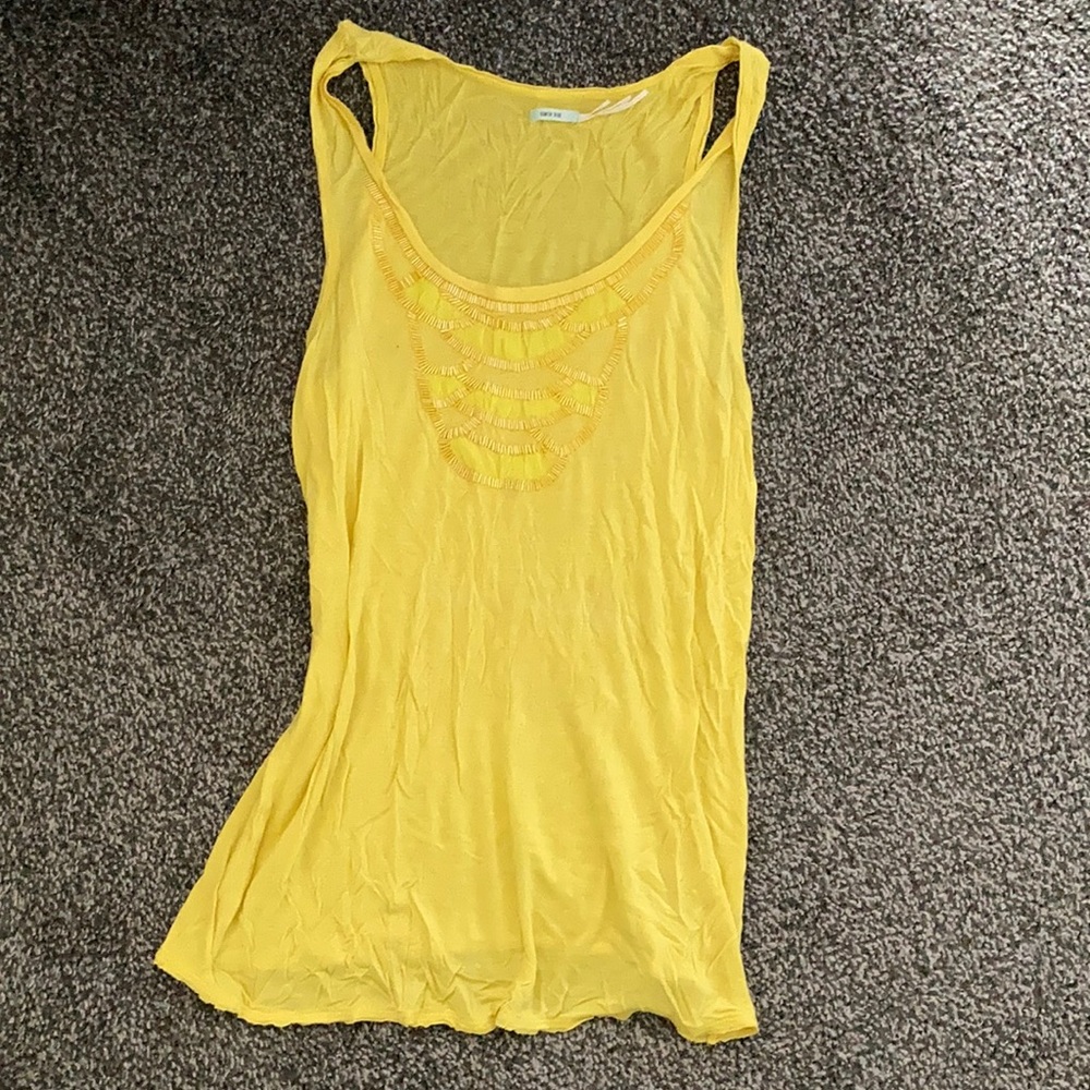 Yellow beaded tank